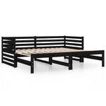 Slaapbank Uitschuifbaar 2X(80X200) Cm Massief Grenenhout