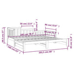 Slaapbank Uitschuifbaar 2X(80X200) Cm Massief Grenenhout