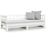 Slaapbank Uitschuifbaar 2X(80X200) Cm Massief Grenenhout