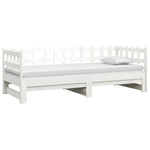 Slaapbank Uitschuifbaar 2X(80X200) Cm Massief Grenenhout