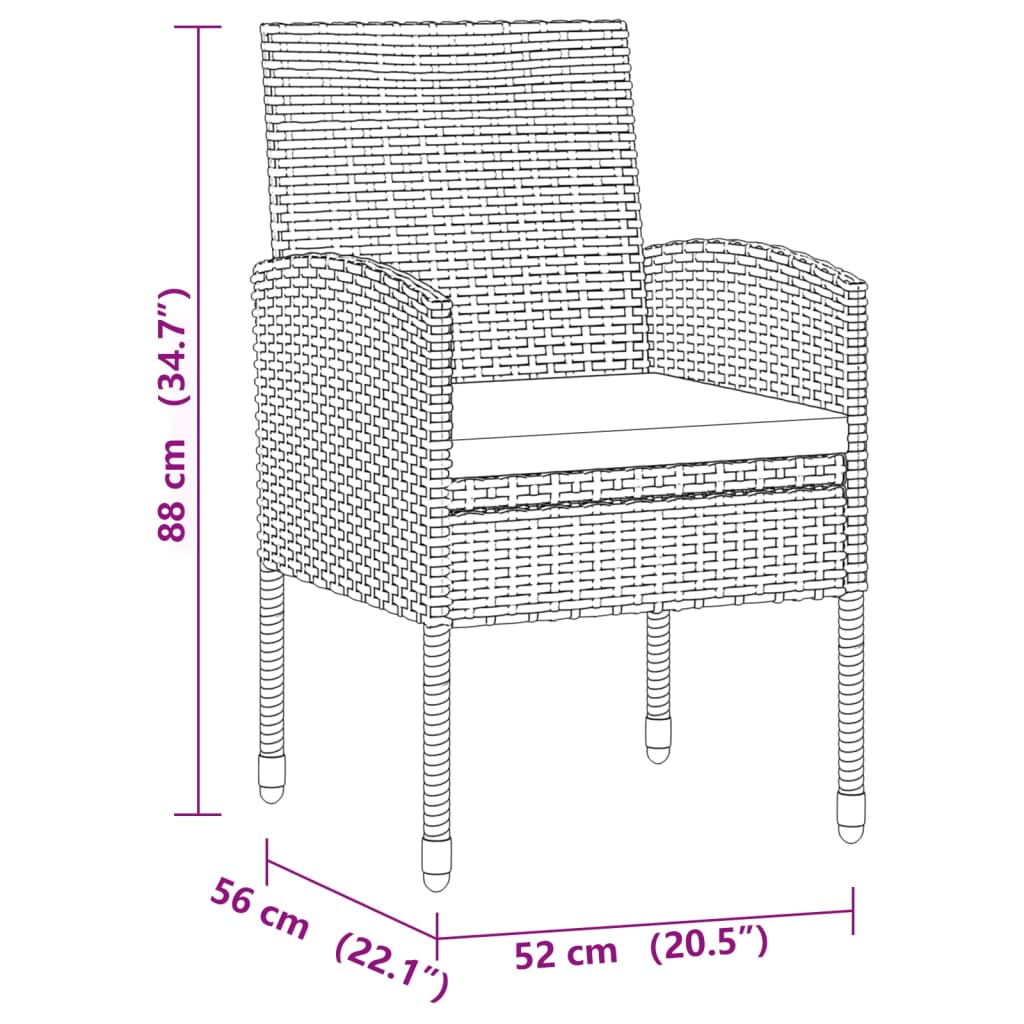 -Delige Tuinset Poly Rattan