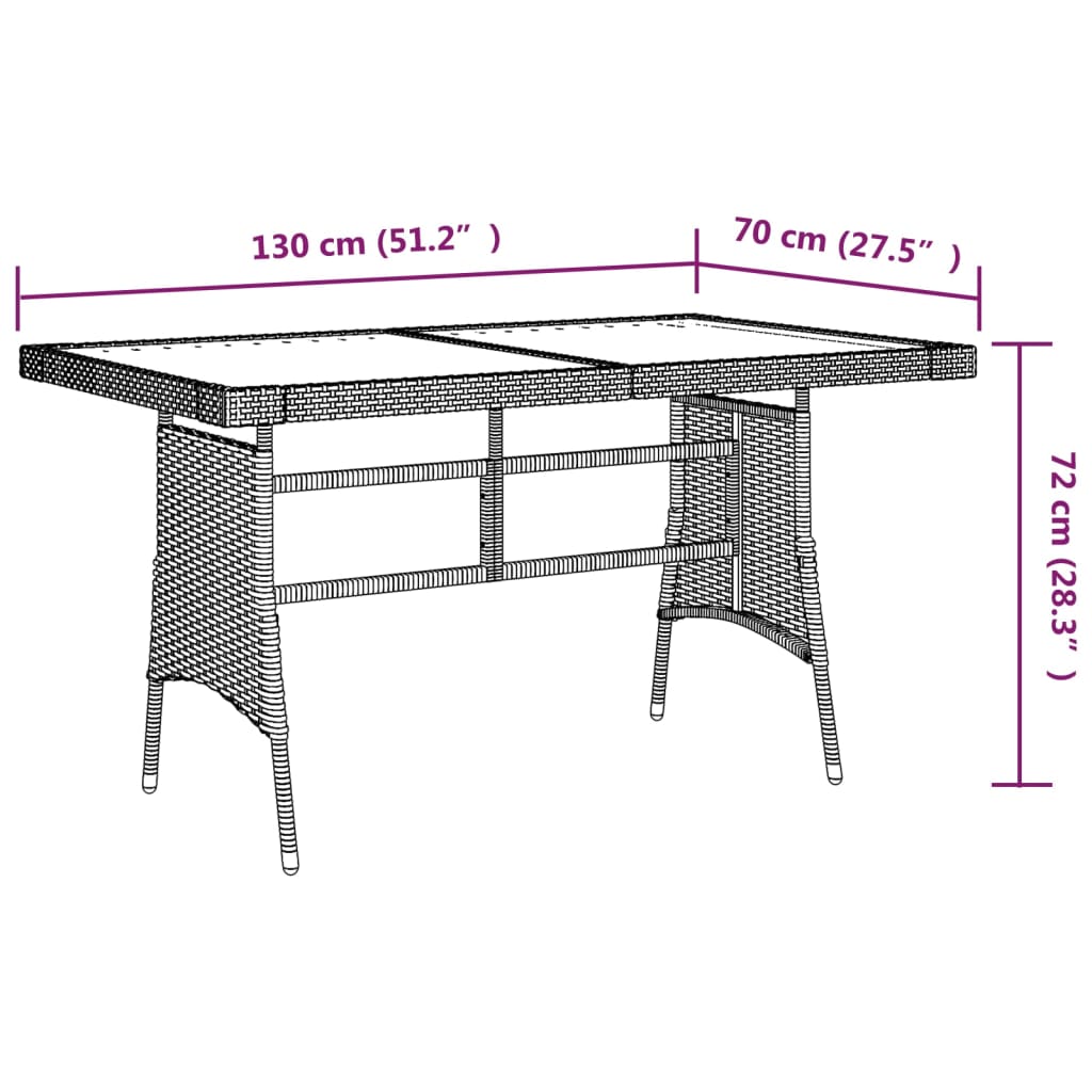 -Delige Tuinset Poly Rattan