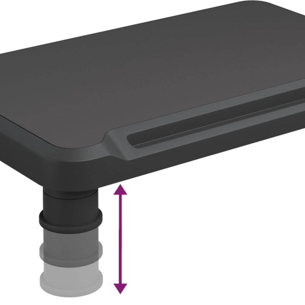 Monitorstandaard 38X24X10,5 Cm Zwart Donkerbruin