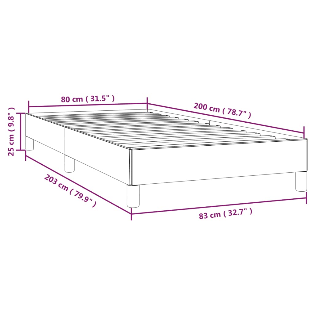 Bedframe Stof Zwart