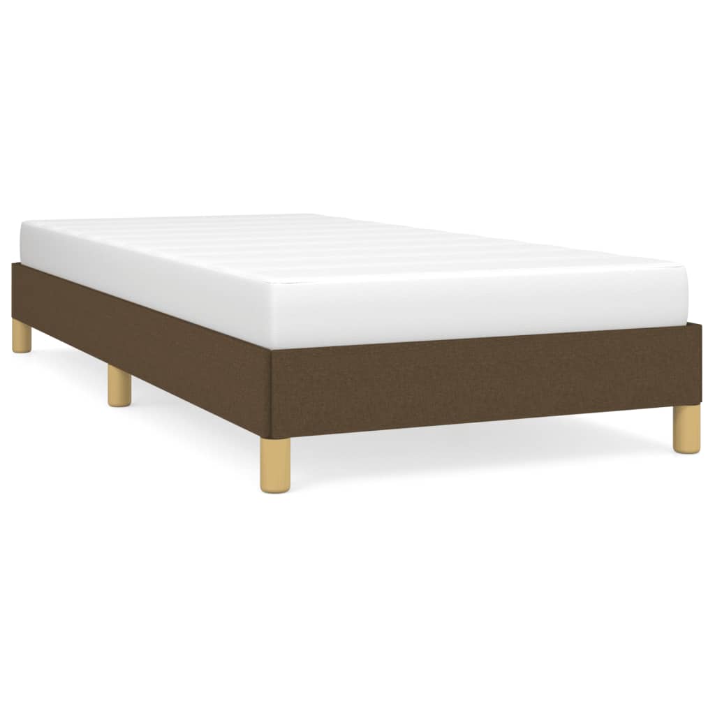 Bedframe Zonder Matras Stof Donkerbruin