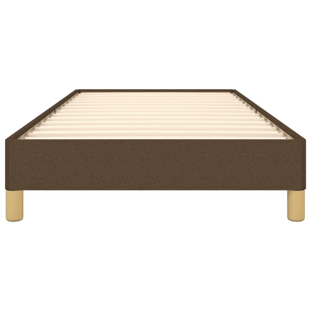 Bedframe Zonder Matras Stof Donkerbruin