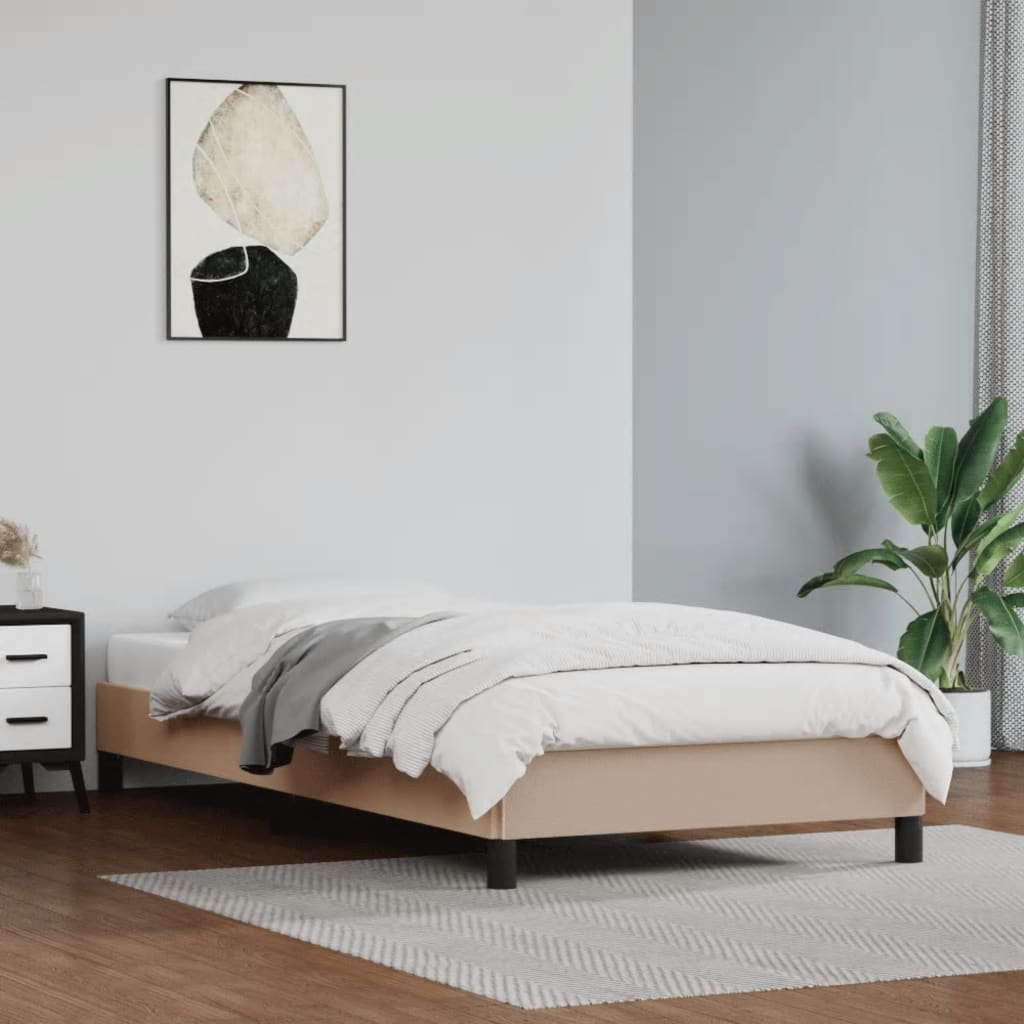 Bedframe Kunstleer Kleurig Cappuccino