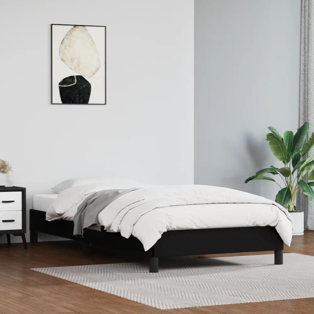 Bedframe Kunstleer Zwart