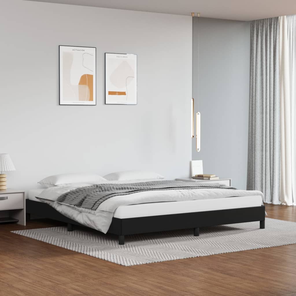 Bedframe Kunstleer Zwart