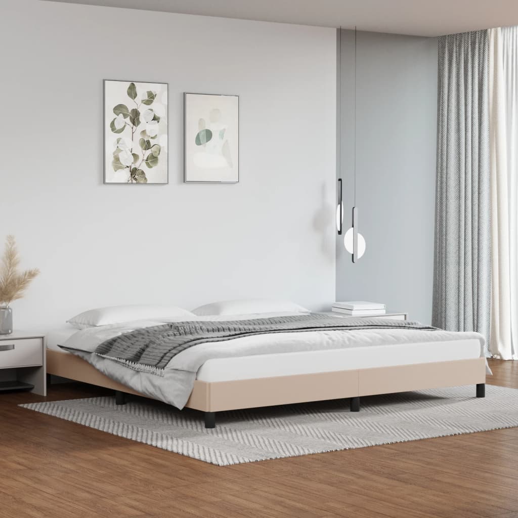 Bedframe Kunstleer Kleurig Cappuccino