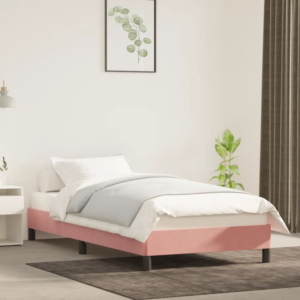 Bedframe Fluweel Roze