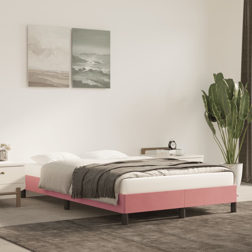 Bedframe Fluweel Roze