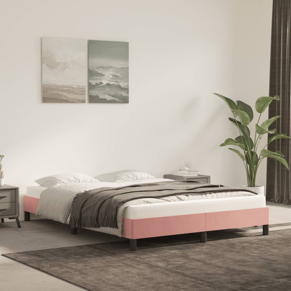 Bedframe Fluweel Roze