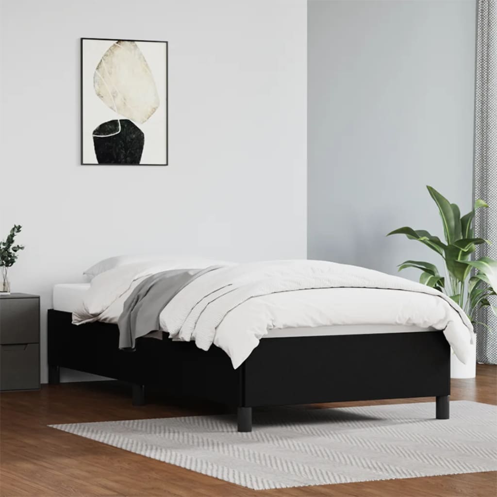 Bedframe Kunstleer Zwart