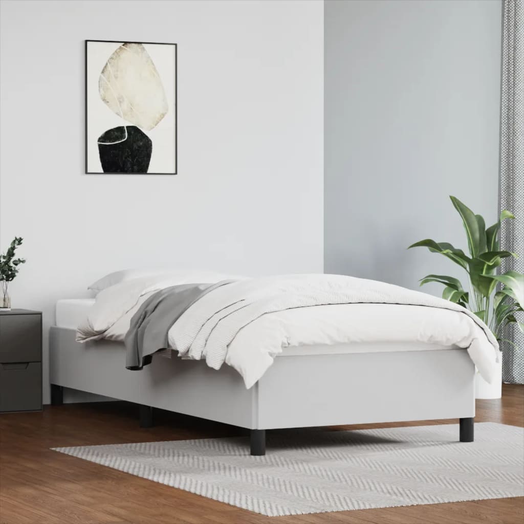 Bedframe Kunstleer Wit