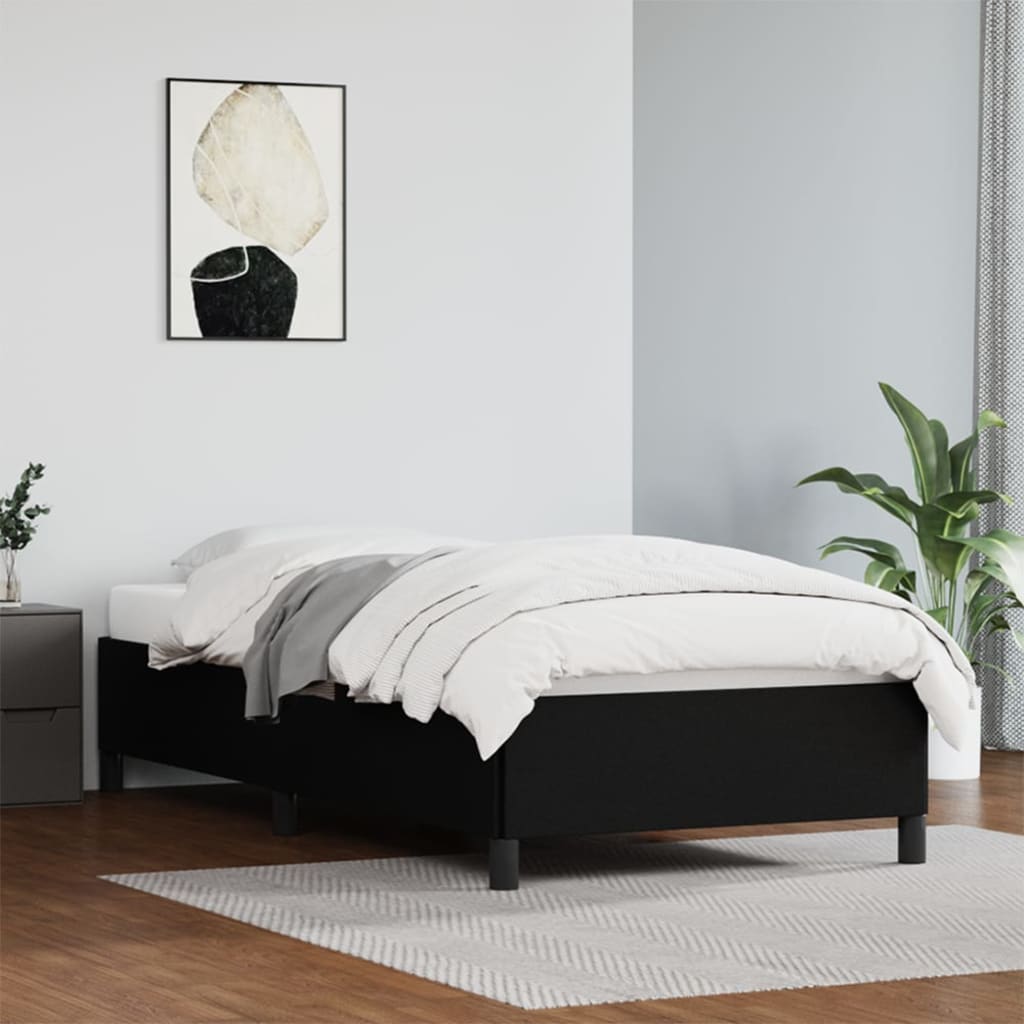 Bedframe Kunstleer Zwart