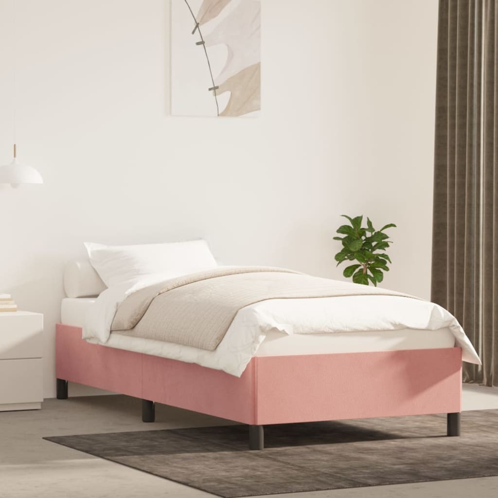 Bedframe Fluweel Roze