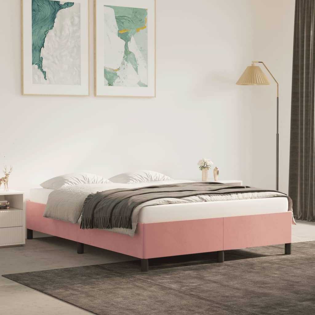 Bedframe Fluweel Roze