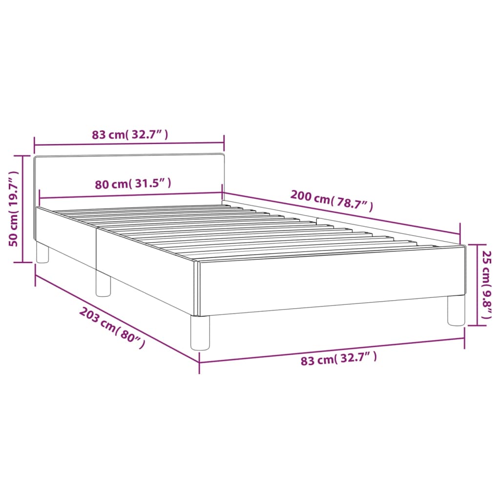 Bedframe Met Hoofdeinde Zonder Matras