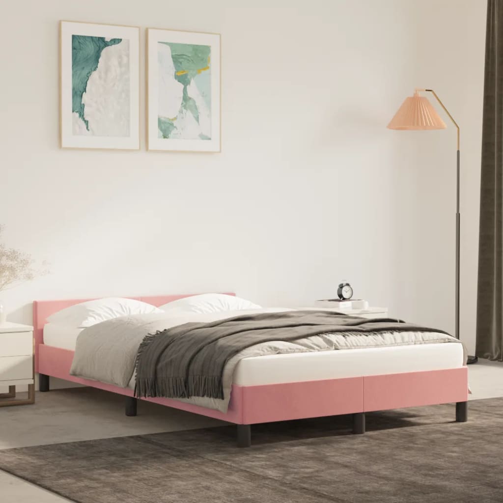 Bedframe Zonder Matras Fluweel