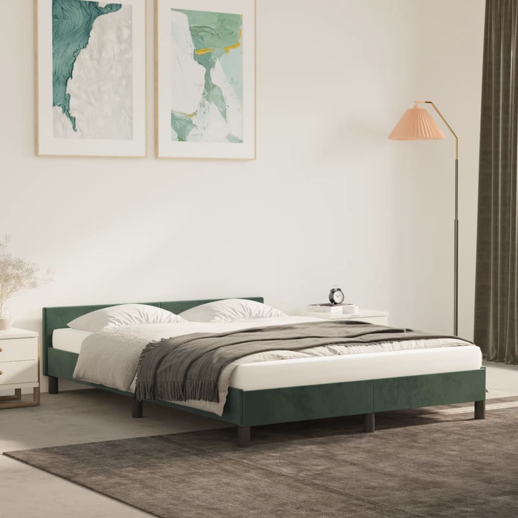 Bedframe Zonder Matras Fluweel