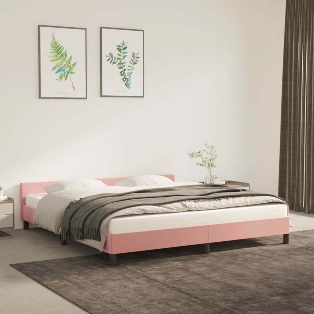 Bedframe Zonder Matras Fluweel