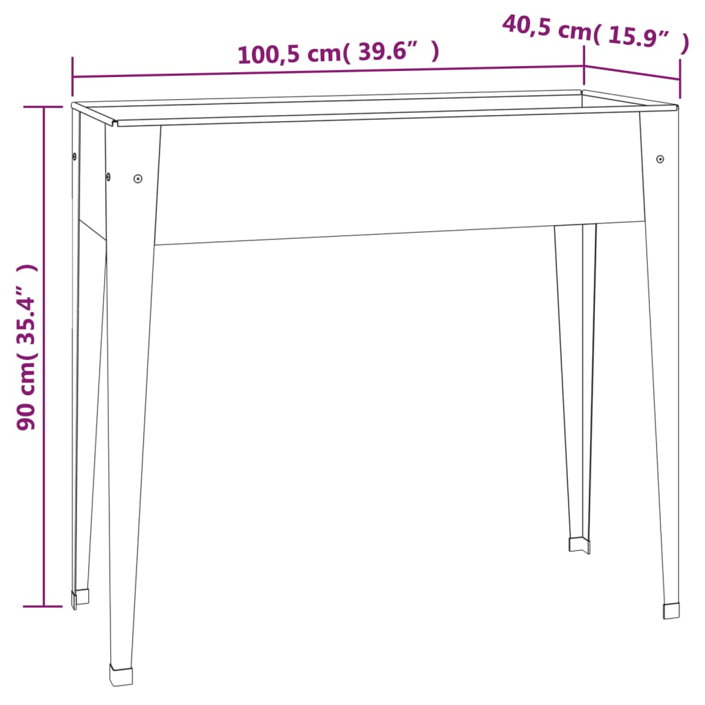 Plantenbak 100,5X40,5X90 Cm Gegalvaniseerd Staal