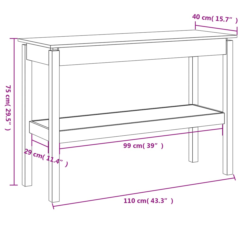 Wandtafel Massief Grenenhout