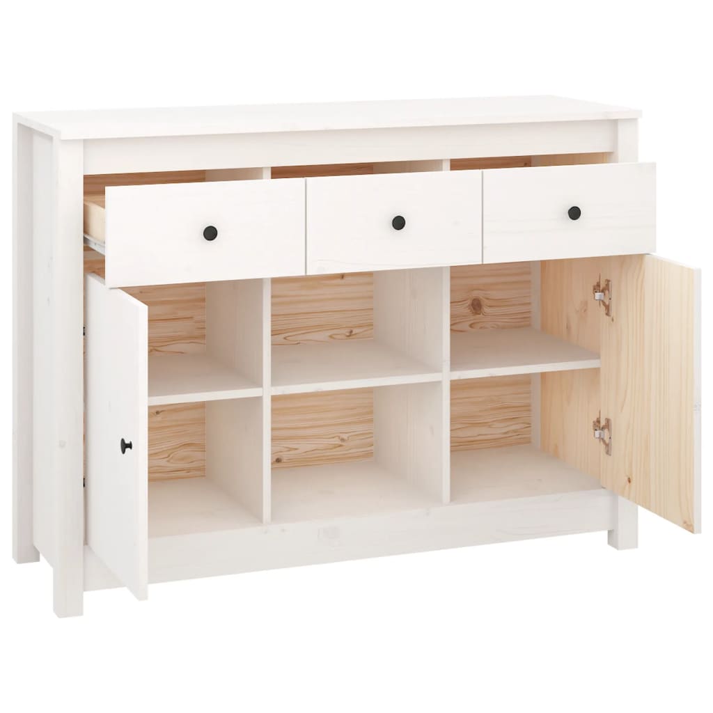 Dressoir 100X35X74,5 Cm Massief Grenenhout