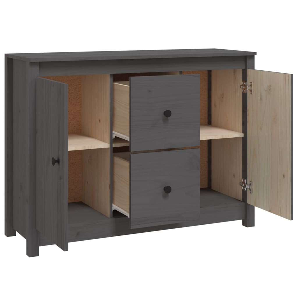 Dressoir 100X35X74 Cm Massief Grenenhout