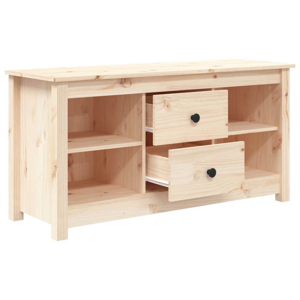 Tv-Meubel 03X36,5X52 Cm Massief Grenenhout