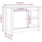 Tv-Meubel 70X36,5X52 Cm Massief Grenenhout
