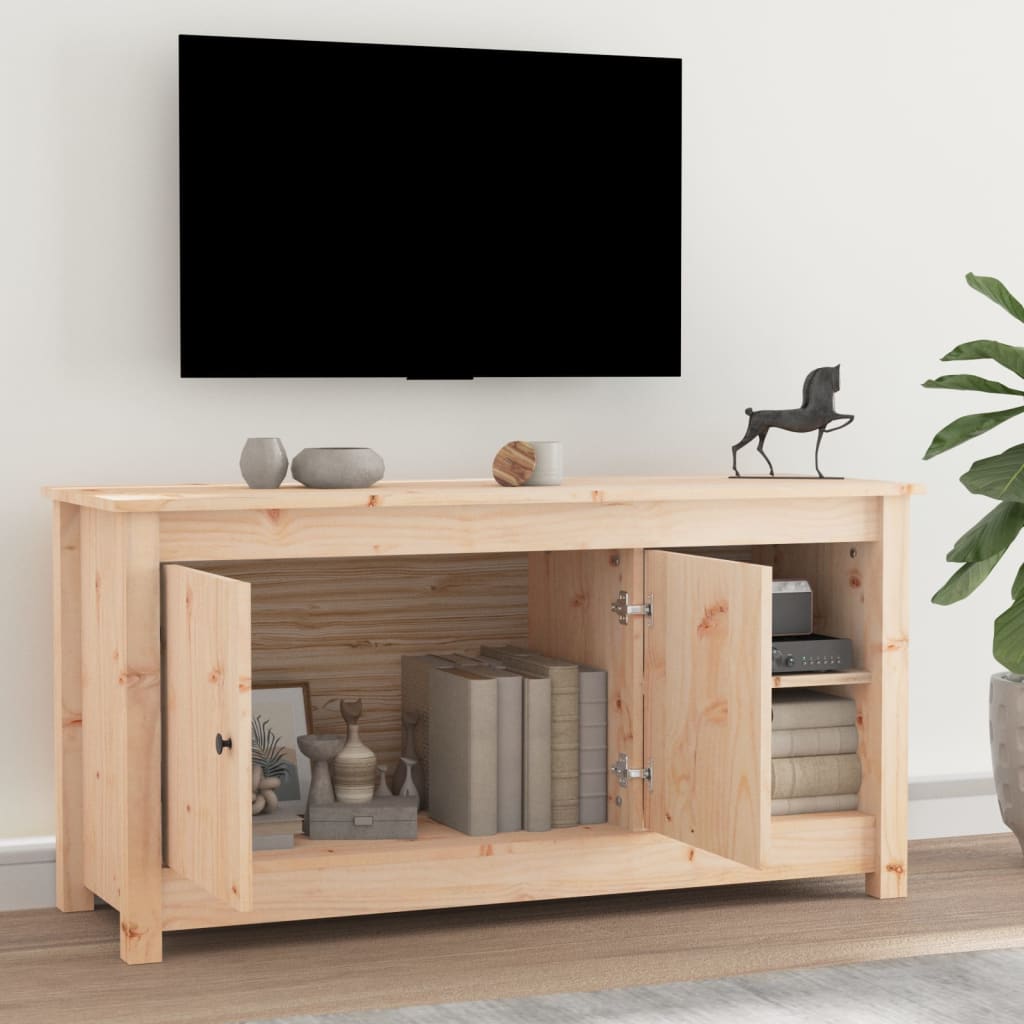 Tv-Meubel 03X36,5X52 Cm Massief Grenenhout