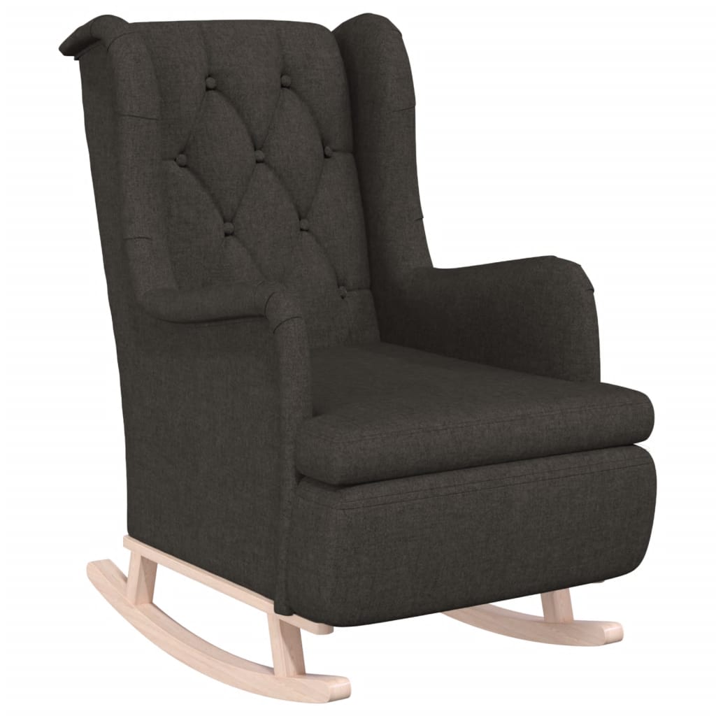 Fauteuil Met Schommelpoten En Voetenbank Stof