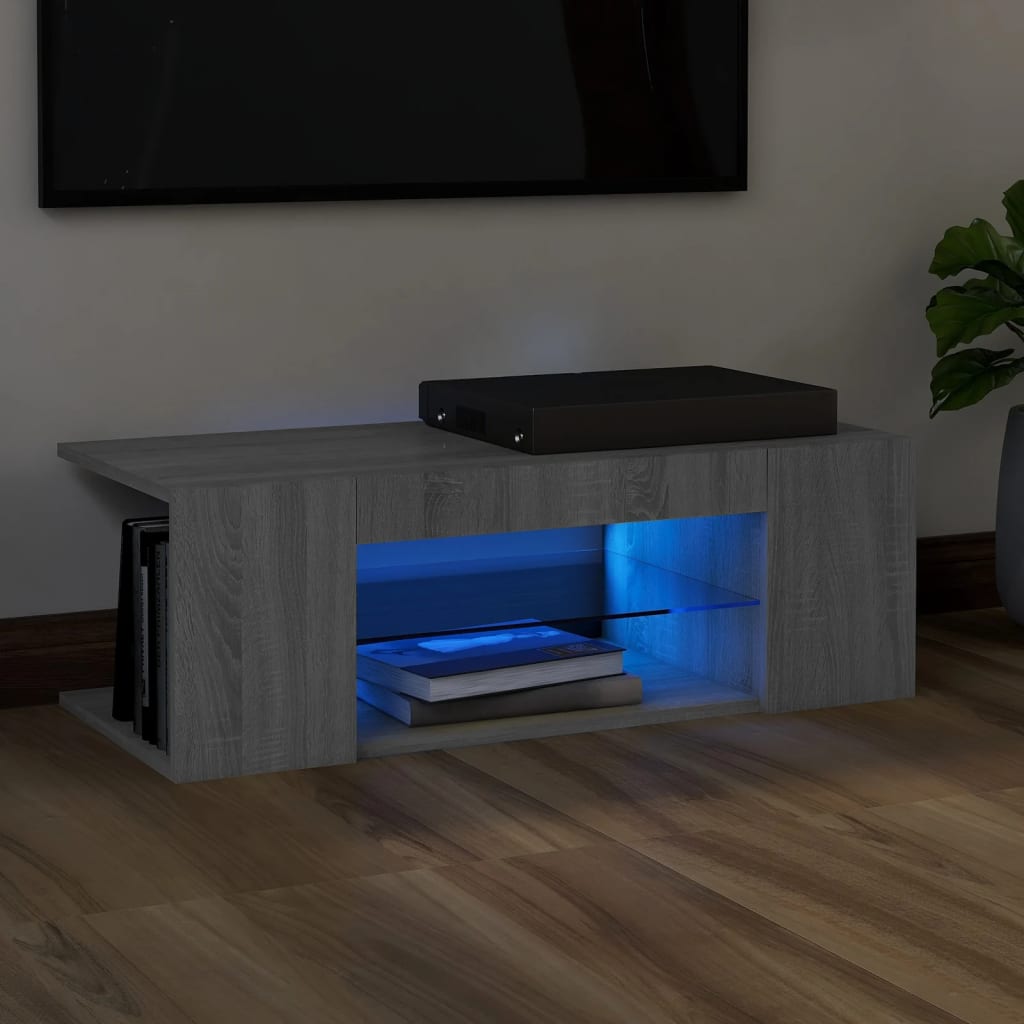 Tv-Meubel Met Led-Verlichting 90X39X30 Cm