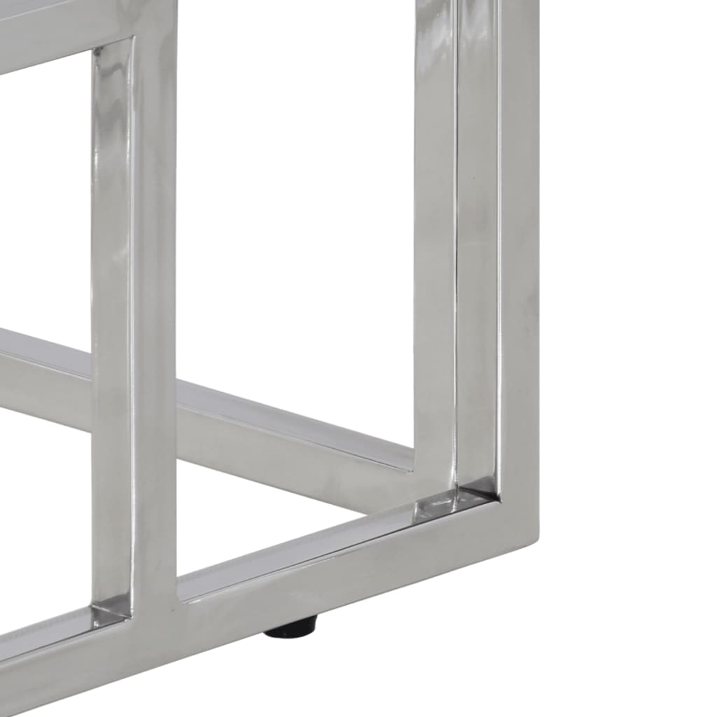 Wandtafel Roestvrij Staal En Massief Acacia