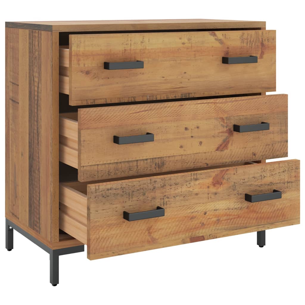 Ladekast 75X35X70 Cm Massief Grenenhout
