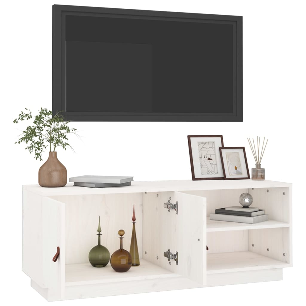 Tv-Meubel 05X34X40 Cm Massief Grenenhout