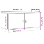 Tv-Meubel 80X34X40 Cm Massief Grenenhout