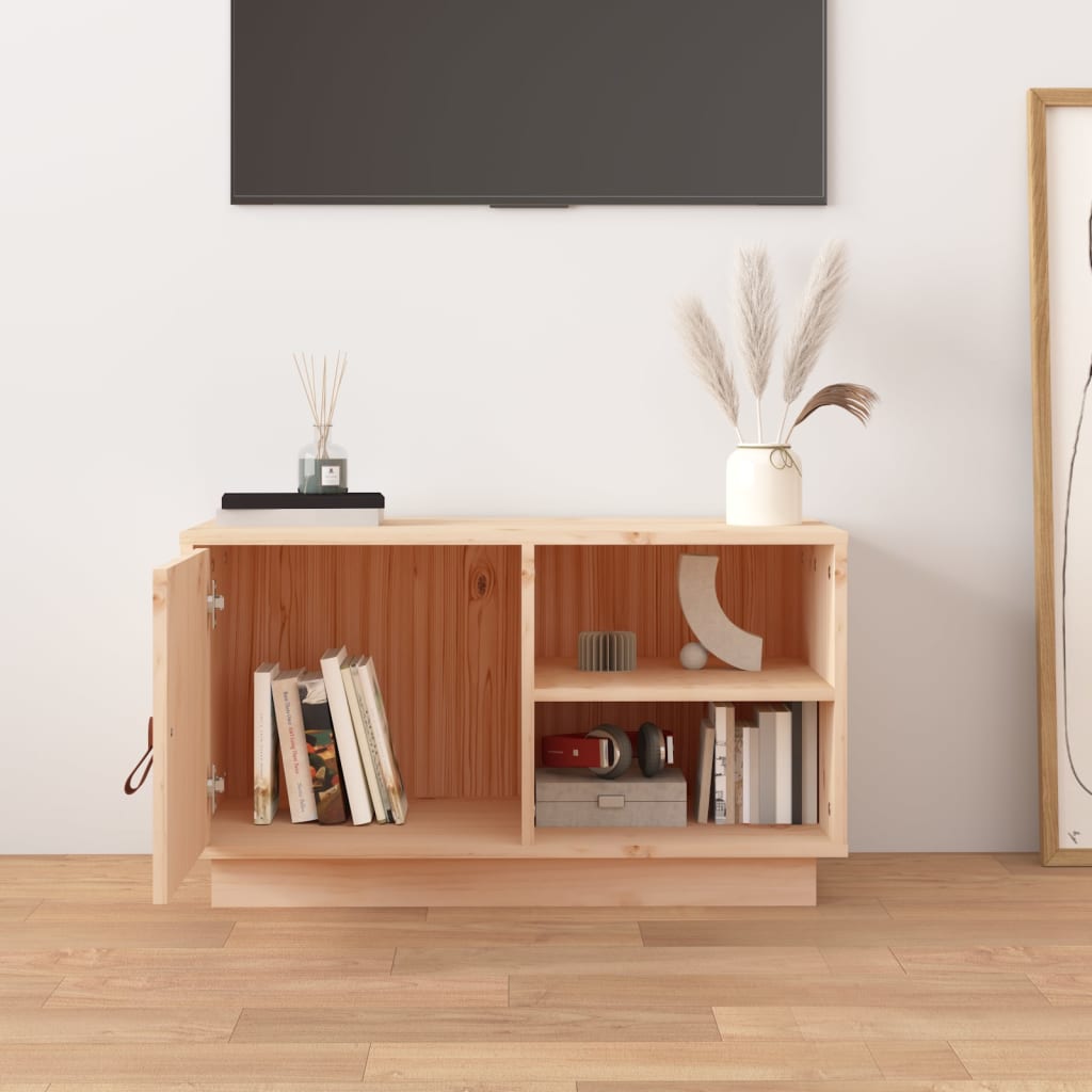 Tv-Meubel 70X34X40 Cm Massief Grenenhout
