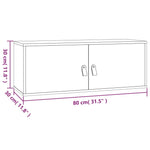 Wandkast 80X30X30 Cm Massief Grenenhout