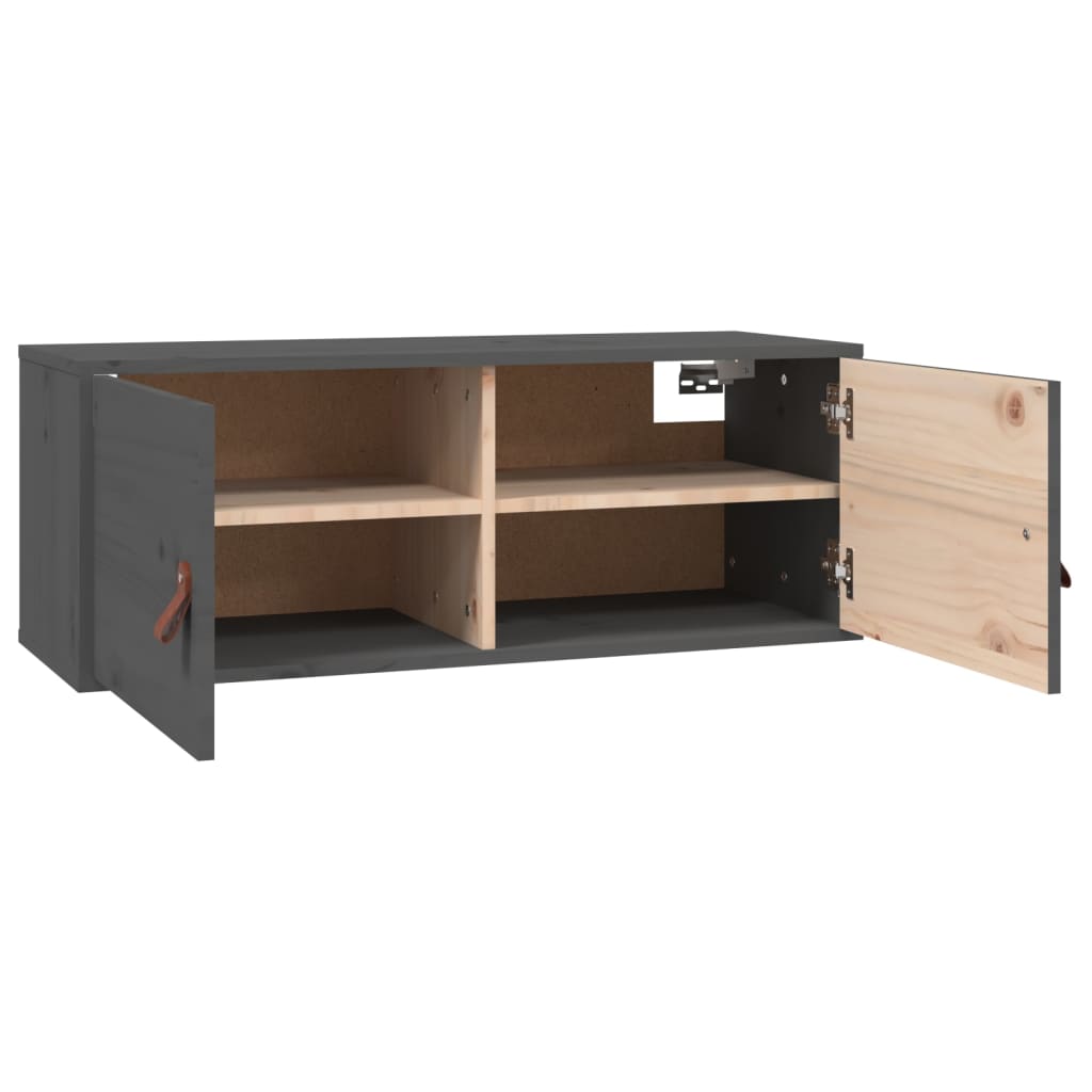 Wandkast 80X30X30 Cm Massief Grenenhout