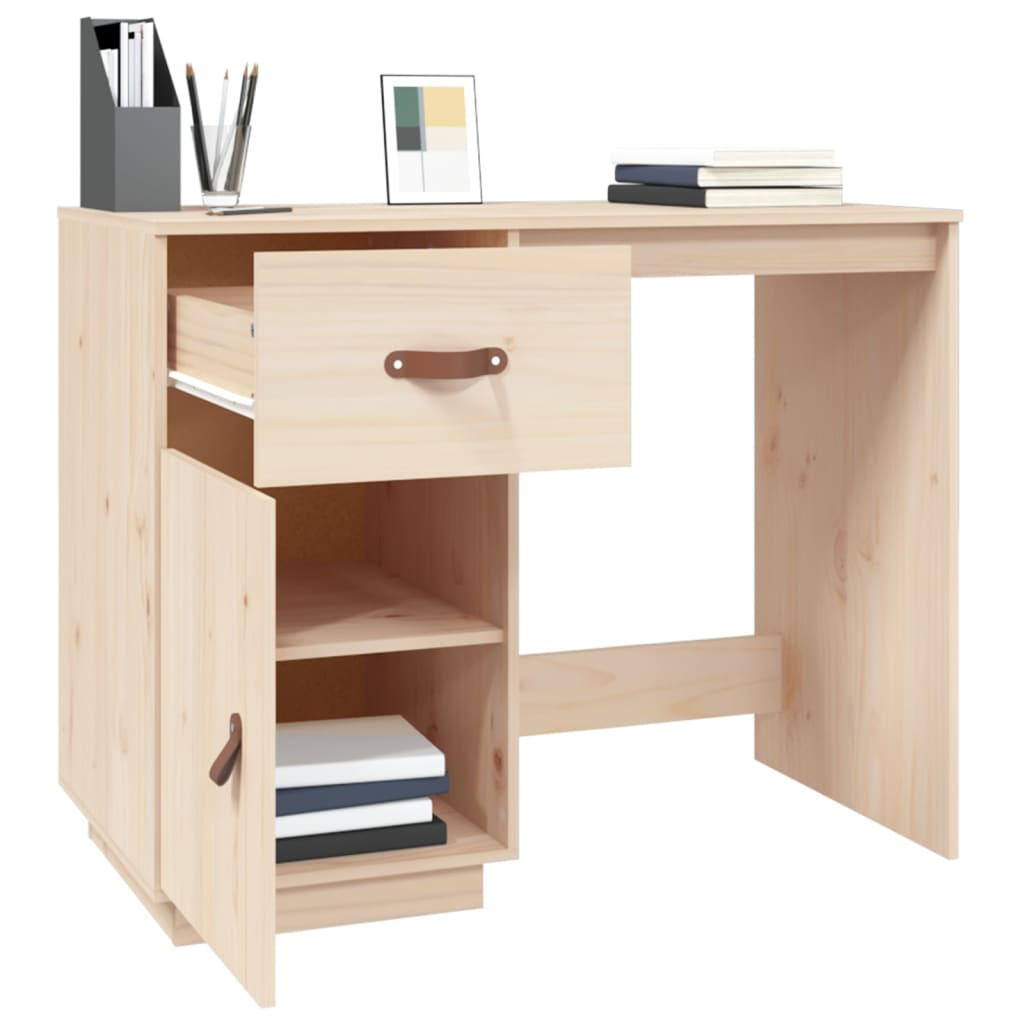 Bureau 95X50X75 Cm Massief Grenenhout