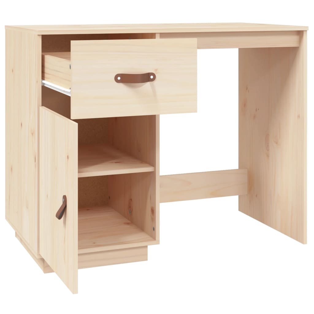 Bureau 95X50X75 Cm Massief Grenenhout