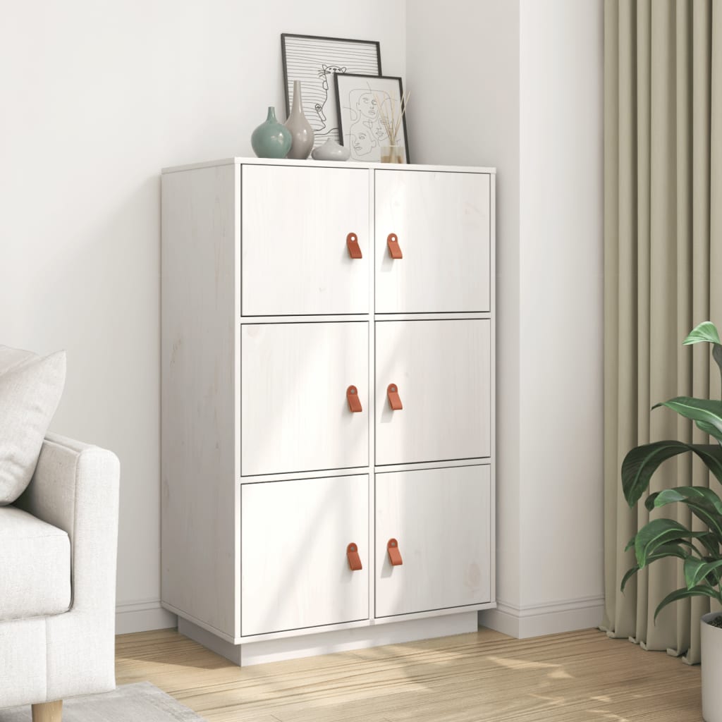 Hoge Kast 67X40X108,5 Cm Massief Grenenhout
