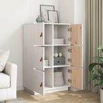 Hoge Kast 67X40X108,5 Cm Massief Grenenhout