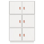 Hoge Kast 67X40X108,5 Cm Massief Grenenhout