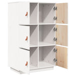 Hoge Kast 67X40X108,5 Cm Massief Grenenhout