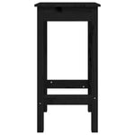 Barstoelen 40X40X78 Cm Massief Grenenhout Zwart