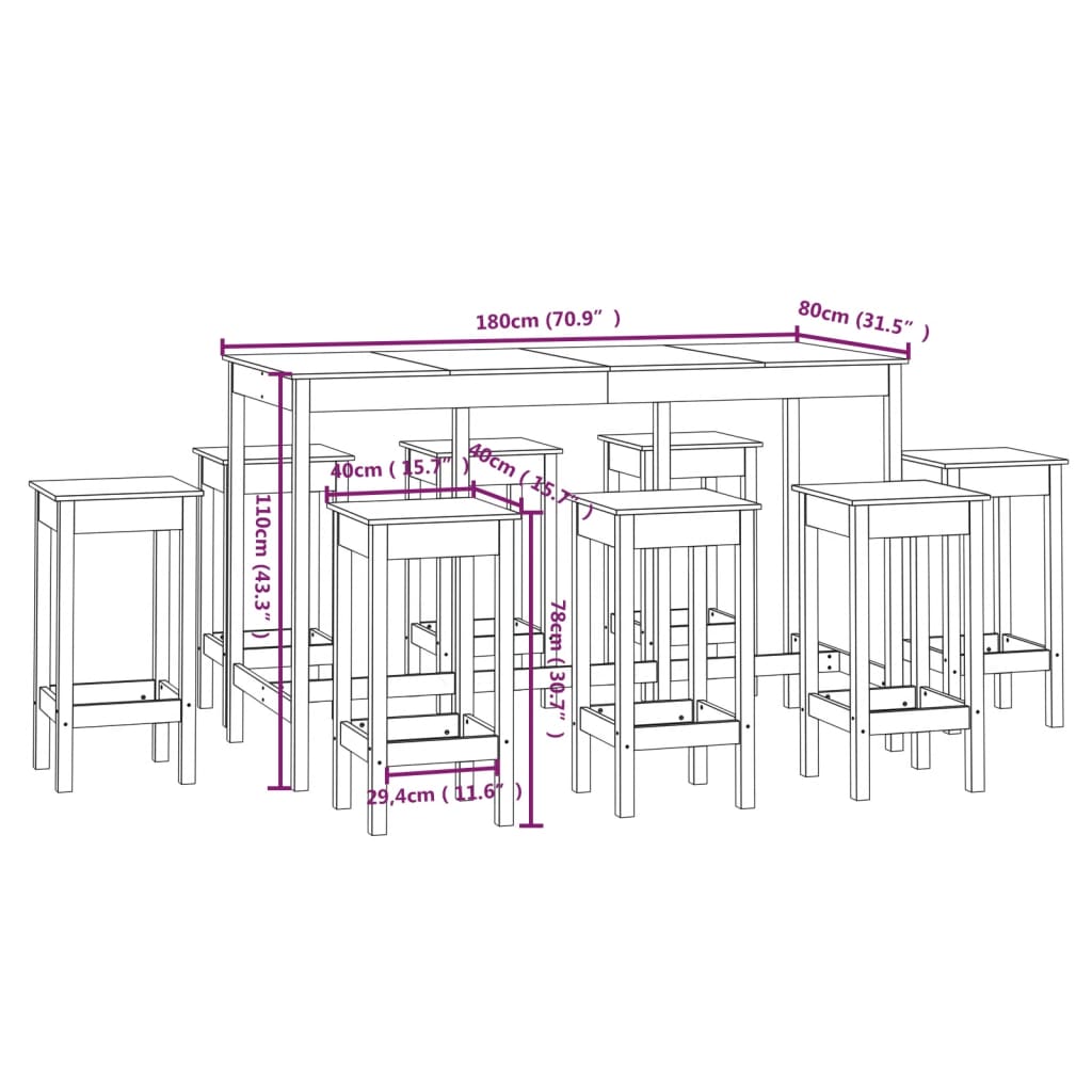 Barset Massief Grenenhout